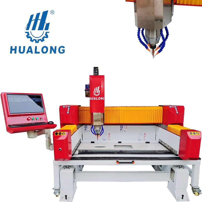 Máy móc đá Hualong hiệu quả cao cnc Đá hoa cương Tấm đá hoa cương Mặt bàn Chậu rửa Lỗ cắt ra bộ định tuyến Máy cắt