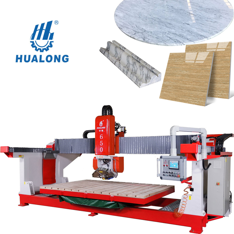 Hualong HLSQ-650 Máy cắt CNC 5 trục và cắt chìm Máy khai thác khắc cho đá hoa cương