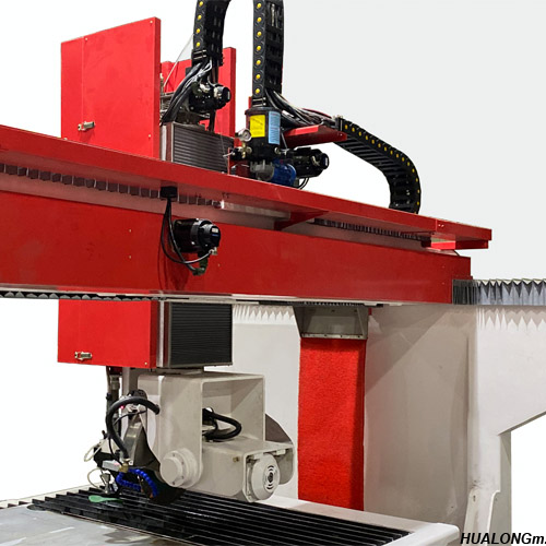 Máy cắt đá CNC SawJet 5 trục hiệu suất cao HUALONG HKNC-650J với cưa cầu và tia nước