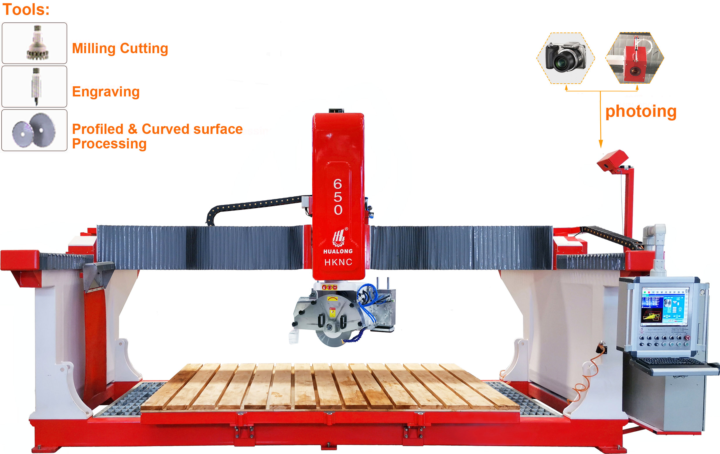 Bộ định tuyến CNC 5 trục Máy cắt đá hoa cương bằng đá cẩm thạch để khắc chìm Máy cắt tấm phay