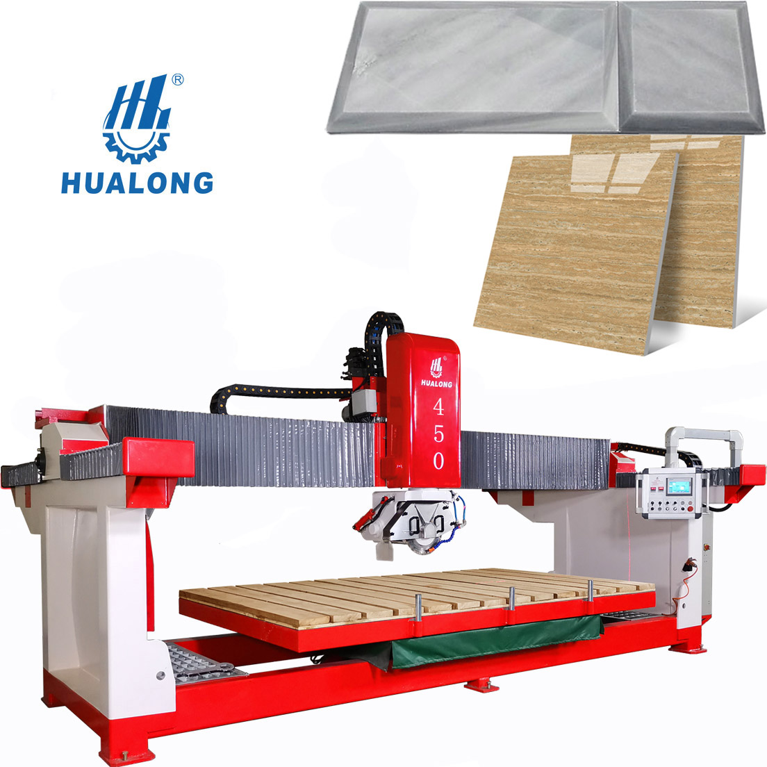 Máy cắt đá Hualong Hlsq-450 Máy cắt đá Cầu đá Máy cắt đá một khối Máy cắt đá hồng ngoại