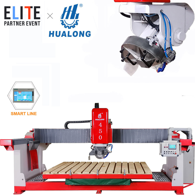 Nhà sản xuất máy móc đá HUALONG Nhà sản xuất cầu monoblock HLSQ-450 cưa máy cắt gạch đá granite bằng đá cẩm thạch