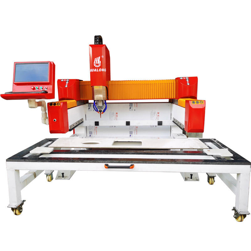 Máy móc đá Hualong hiệu quả cao cnc Đá hoa cương Tấm đá hoa cương Mặt bàn Chậu rửa Lỗ cắt ra bộ định tuyến Máy cắt